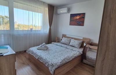 Vermietung einer geräumigen 4-Zimmer-Wohnung mit Meerblick, Stadtteil Chaika, Varna, Bulgarien